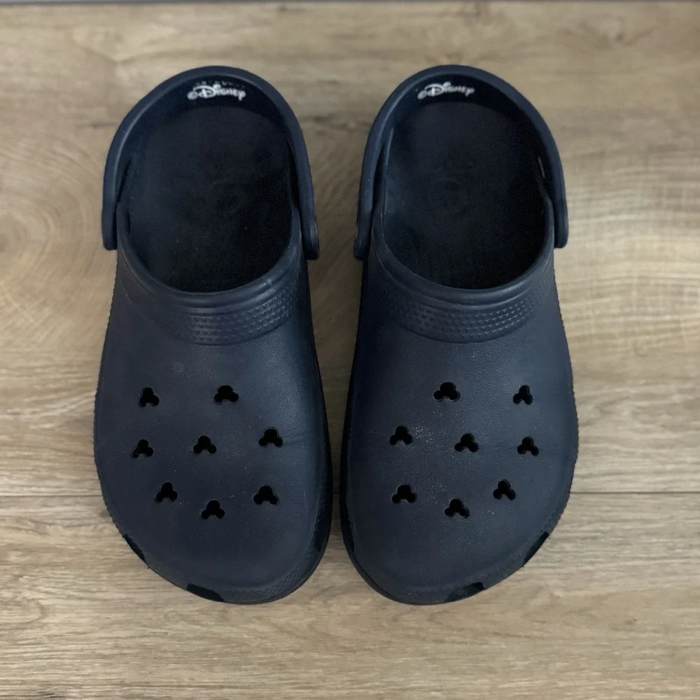 Disney Crocs Mickey Mouse Ears Navy Blue Clogs Comfort Travel 9 Womens‎ 7 Mens